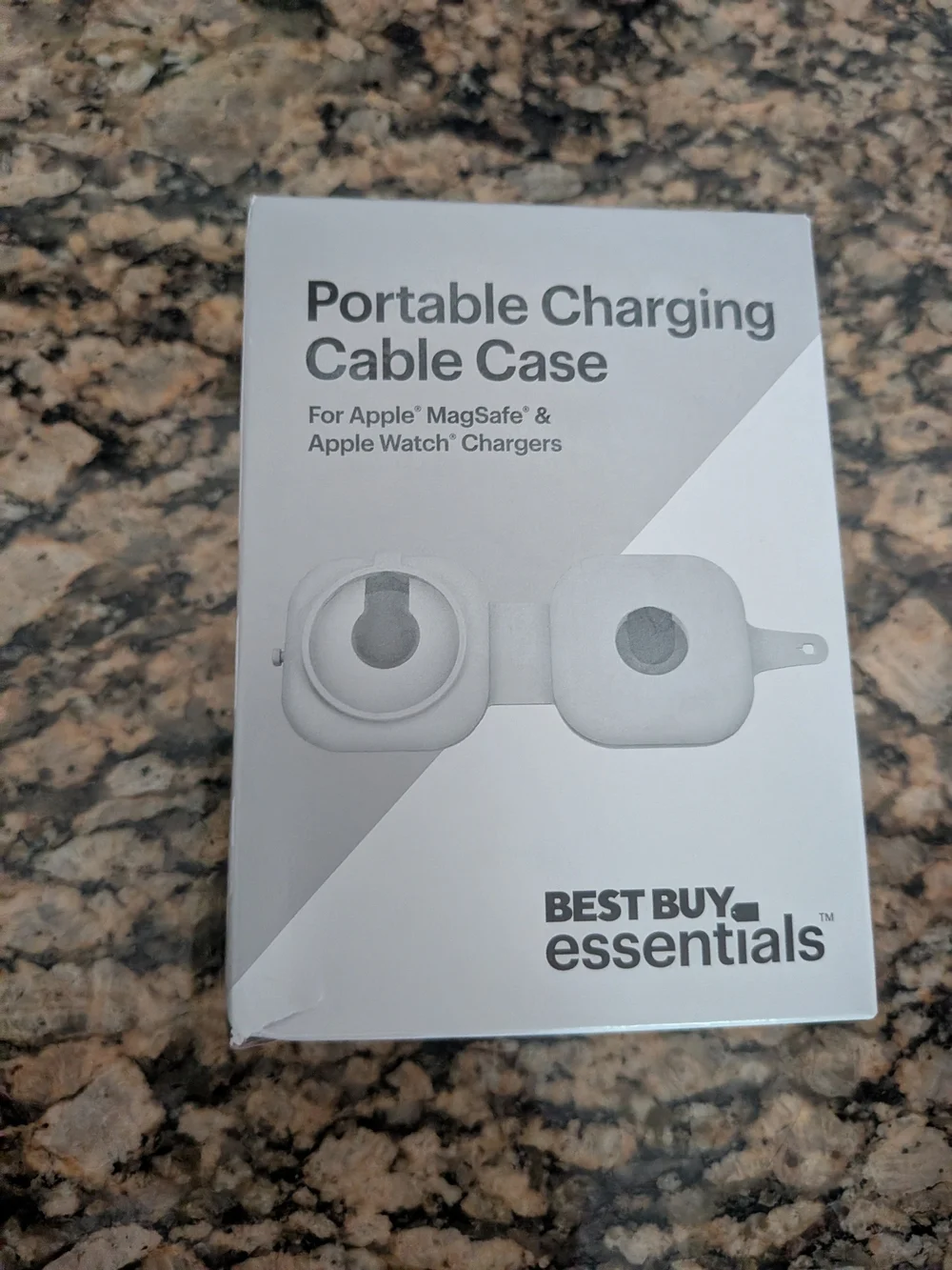 Best Buy Essentials Portable Charging Cable Case - White Brand New